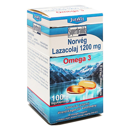 JutaVit Norvég lazacolaj 1200 mg Omega-3 lágykapszula 100x