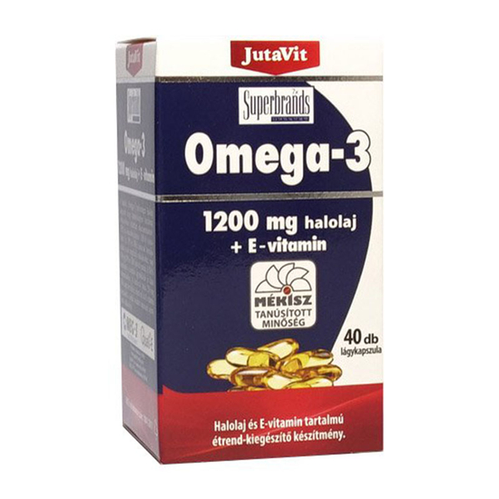 JutaVit Omega-3 Halolaj 1200mg + E-vitamin kapszula 40x