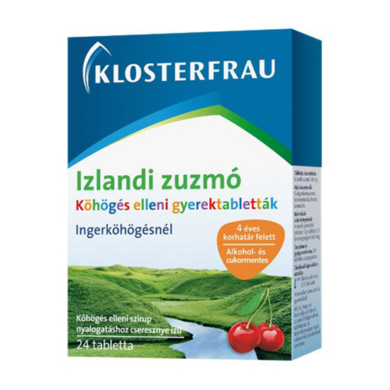 Klosterfrau Izlandi zuzmó köhögés elleni tabletta gyermekeknek 24x