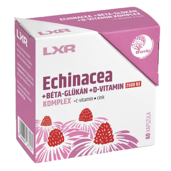 LXR Echiancea + B-Glükán + D komplex kapszula 60x