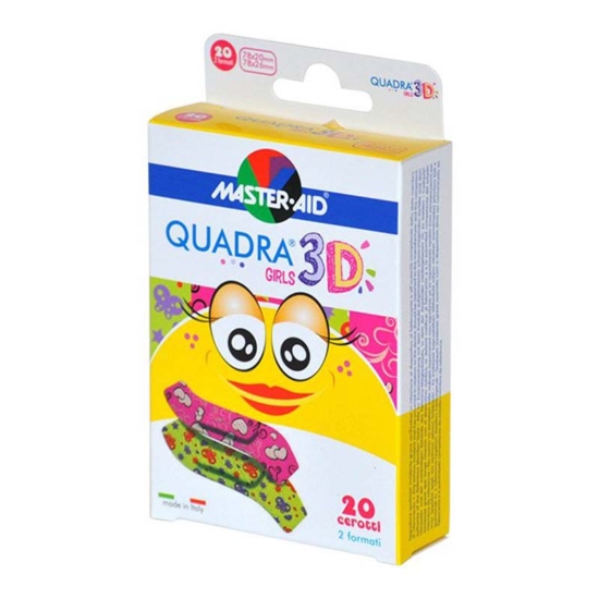 Master-Aid Quadra 3D Girls Sensitive gyermek sebtapasz 20x