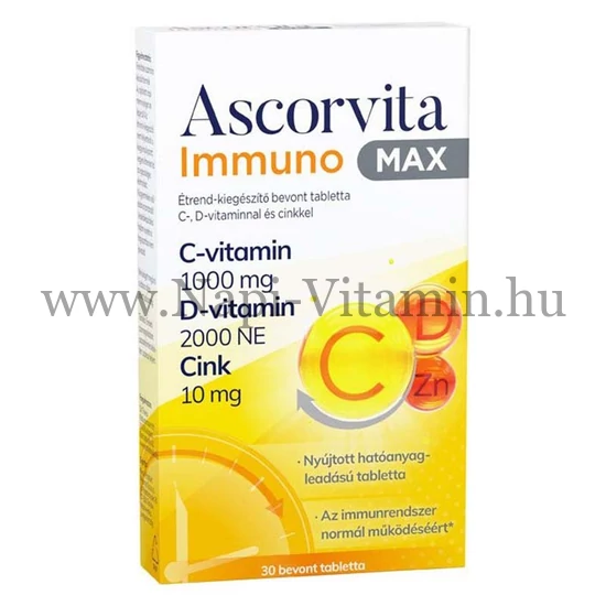 Ascorvita Immuno MAX bevont tabletta 30x