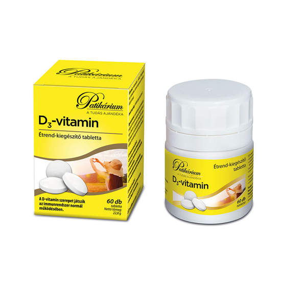 Patikárium D3-vitamin étrend-kiegészítő tabletta 60x