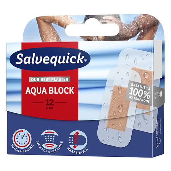 Salvequick Aqua Block vízálló ragtapasz 12x
