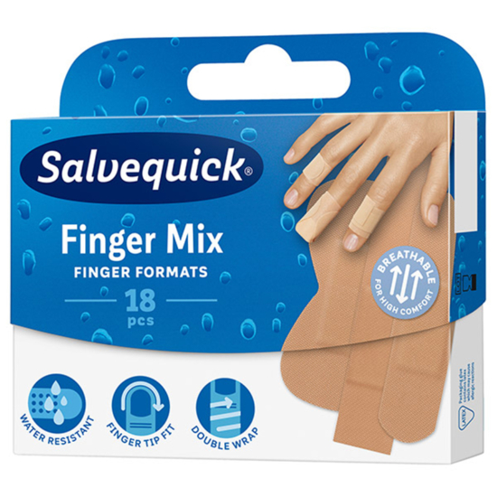 Salvequick Finger Mix ragtapasz 18x