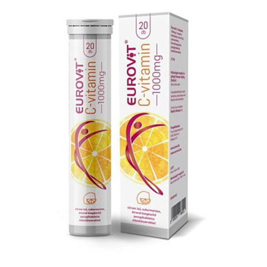 Eurovit C-vitamin 1000 mg citrom ízű pezsgőtabletta 20x