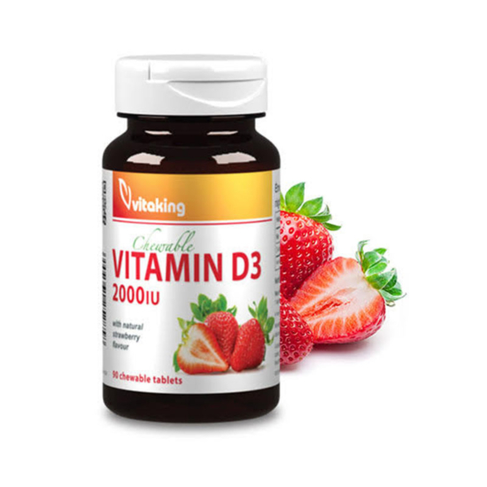 Vitaking D3-vitamin epres rágótabletta 90x