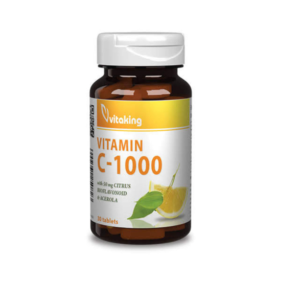 Vitaking C-vitamin 1000mg Bioflavonoid, acerola, csipkebogyó 90x