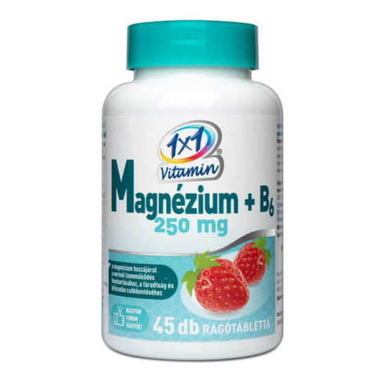 1x1 Vitamin Magnézium 250mg + B6-vitamin rágótabletta 45x