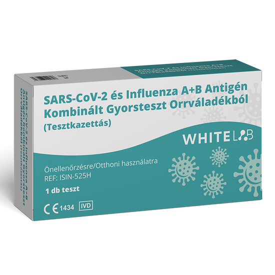Whitelab Covid-19 és Influenza A+B antigén kombinált gyorsteszt orrváladékból 1x
